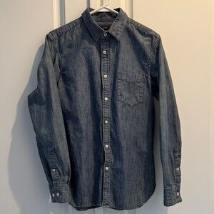 Banana Republic Dark Blue Denim Casual Button Down Shirt